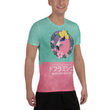 FLAMINGO AESTHETICS TEE - Anime Muscle Fit Gym Workout T-Shirt