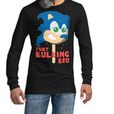 Just Bulking Bro Hedgehog Popsicle Video Game Gamer Workout Fitness Long Sleeve Tee