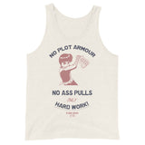 NO PLOT ARMOUR! Motivational Tank Top - Anime Gym Clothes