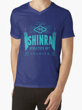 SHINRA Athletics for gamers that lift - Final Fantasy VII 7 Video Game Fitness Gym Workout V-Neck Tee t-Shirt