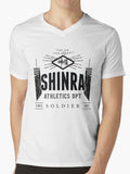SHINRA Athletics for gamers that lift - Final Fantasy VII 7 Gamer Fitness Gym Workout V-Neck Tee t-Shirt