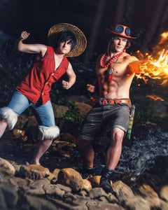 "Ace and Luffy cosplays from the popular manga and anime series One Piece