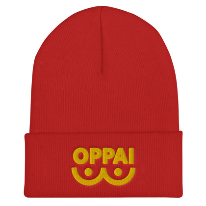 OPPAI Cuffed Beanie Hat - Anime Gym Clothes