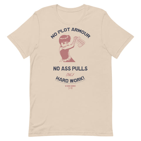 NO PLOT ARMOUR! Motivational T-Shirt - Anime Gym Fitness Clothes